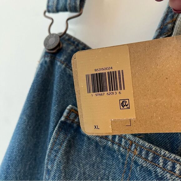 Levi’s Non Stretch Denim Jeans Overalls NWT Medium Wash Size XL - Picture 9 of 13